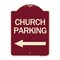 Signmission Church Parking With Left Arrow Heavy-Gauge Aluminum Architectural Sign, 24" x 18", BU-1824-24272 A-DES-BU-1824-24272 - alternate 1